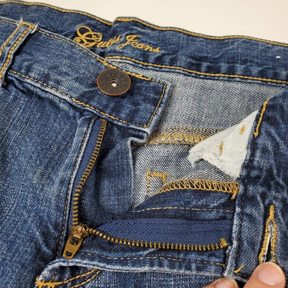 Guess Jean Blue Denim Distresses Jean Shorts - Picture 7 of 9